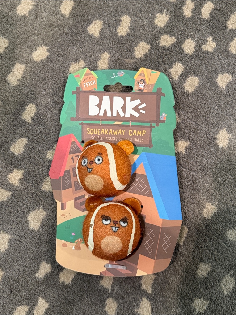 Bark Double Trouble Squirrel Balls Dog Toy